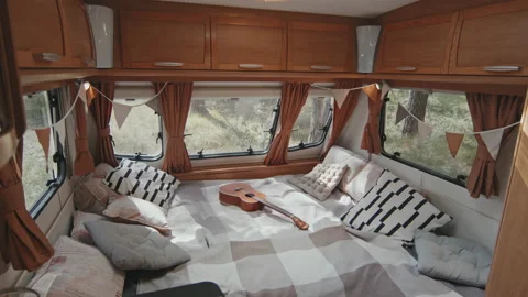 Interior of Camper Видео 166092635