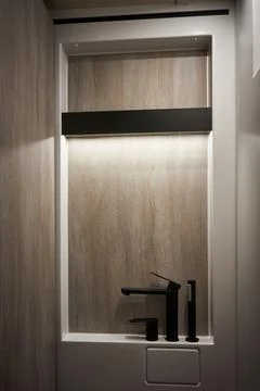 Interior of a camper van Foto stock