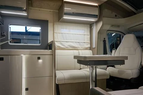 Interior of a camper van Stock Photos