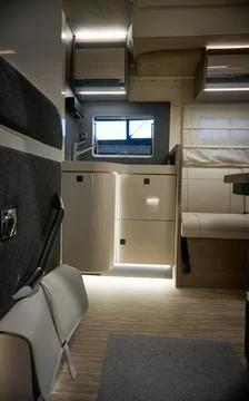 Interior of a camper van Stock Photos