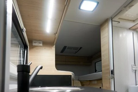 Interior of a camper van Stock Photos