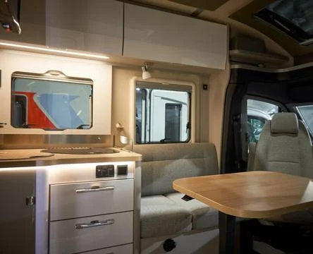 Interior of a camper van Stock Photos