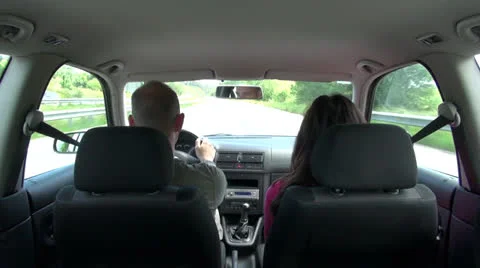 Interior of car driving 60 Vídeos de archivo 24244111