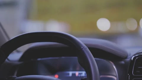 Interior of the car at night Stock Footage 158717093