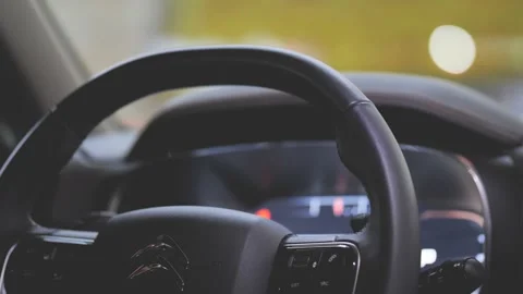 Interior of the car at night Stock Footage 158717119