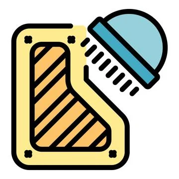 Interior car shower icon vector flat Stock Illustration