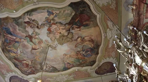 The interior of the castle Ksiaz Stock Footage 59776778