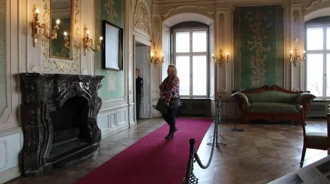 The interior of the castle Ksiaz Stock Footage 59777401