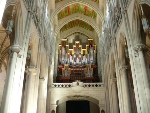 Interior of the Cathedral of Madrid Stock Photos