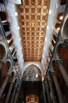 Interior of the cathedral of Pisa d Foto stock