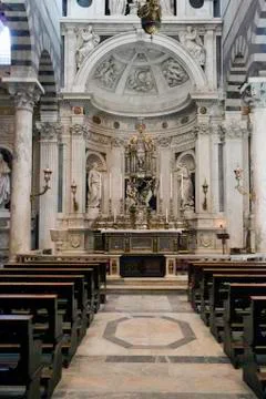 Interior of the cathedral of pisa Foto stock