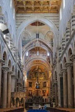 Interior of the Cathedral - Pisa Stock Photos