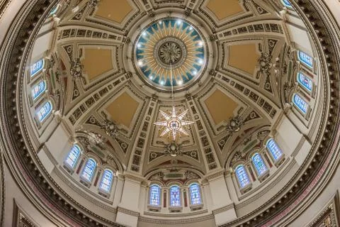 Interior of cathedral of saint paul Stock Photos