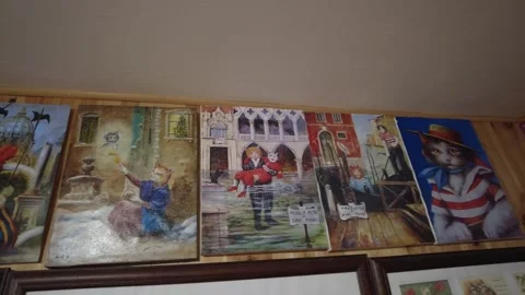 The interior of the Cats Museum in Kotor Stock Footage 249416350