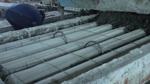 The interior of a cement plant in close-up. Stock Footage 245935142