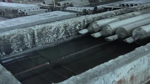 The interior of a cement plant in close-up. Stock Footage 245937744