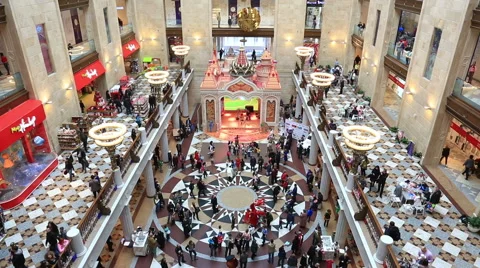 Interior of Central Children's Store on Lubyanka Square. Stock Footage 50990322