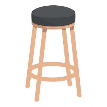 Interior chair icon cartoon vector. Bar stool Stock Illustration