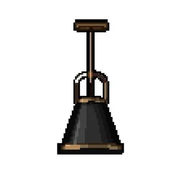 Interior chandelier pixel art vector illustration Illustrazione stock