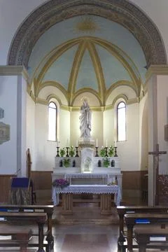 Interior of a chapel Stock Photos