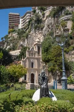 Interior of the chapel of Saint Devote, patron saint of Monaco Stock Photos