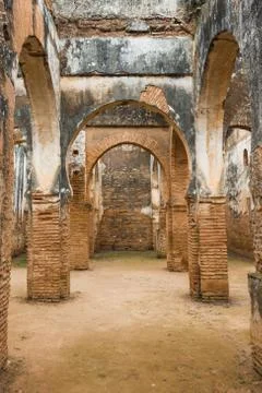 The interior of Chellah which is the world heritage in Rabat Stock Photos