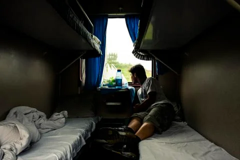 Interior of a Chinese train Stock Photos