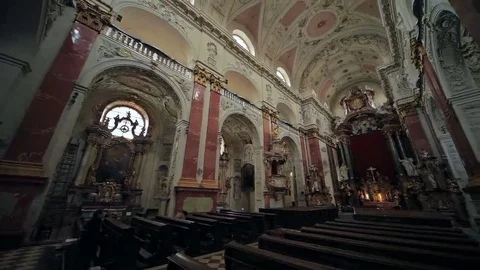 The interior of the church Stock Footage 69213266