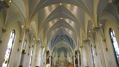 Interior Church Stock Footage 123709107