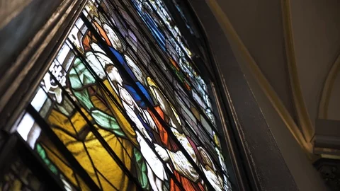 Interior Church Stock Footage 123709232