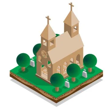 The interior of the church. Stock Illustration