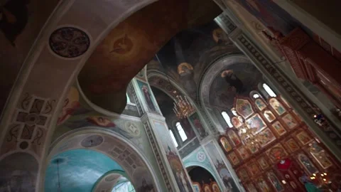 The interior of the Church. The overall plan inside Stock Footage 131254984
