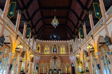 Interior of the church Stock Photos