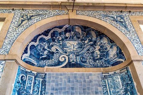 Interior of the church of Santa Maria in Sesimbra, Portugal. Stock Photos