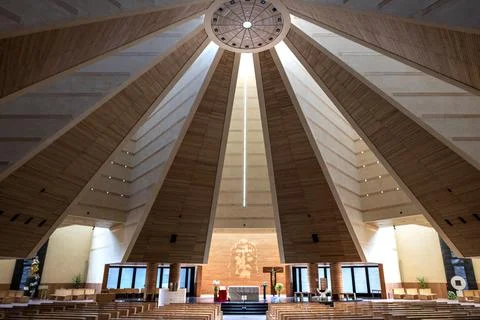 Interior Church of the Santo Volto - Turin, Italy. Stock Photos