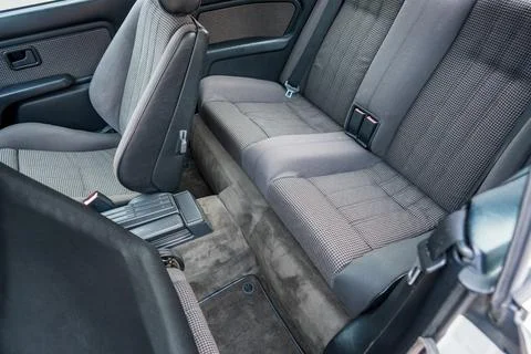 Interior of classic BMW E30 car. Stock-Fotos