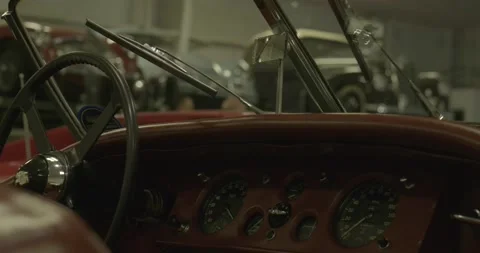 Interior classic car, close up 4K 스톡 동영상 140351120