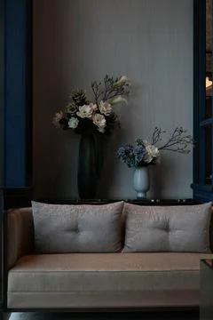 Interior of a classic longue Stock Photos