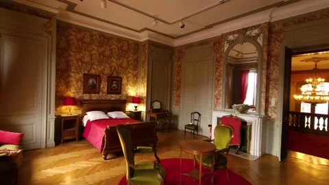 Interior of a Classic Luxury Villa in Lyon, France, Reflecting the Stock Footage 263276581