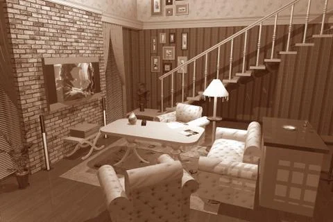 Interior in classical style Stock-Illustration