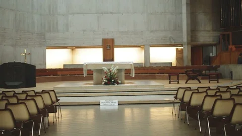 Interior Of Clifton Cathedral Stock Footage 90303422