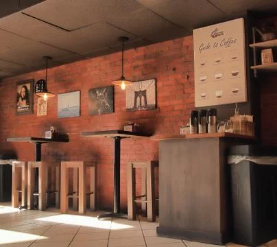 Interior of a coffee house Stock Photos