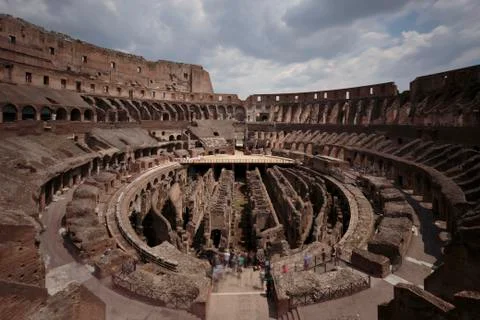 Interior of the Colosseum Stock Photos