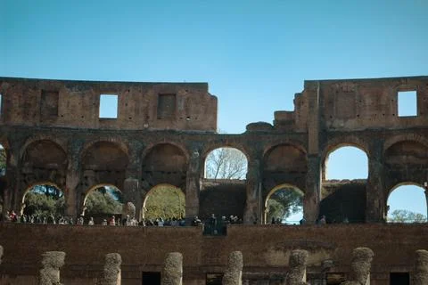 Interior of the Colosseum Stock Photos