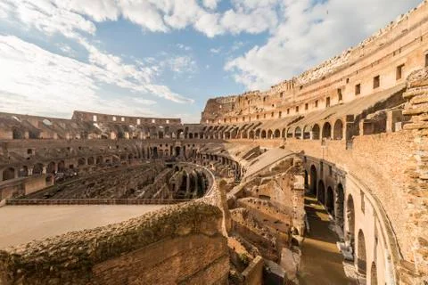 Interior of the Colosseum in Rome Stock Photos