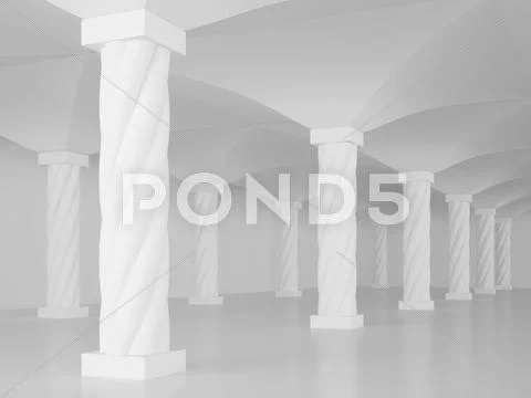 Interior columns Stock Illustration