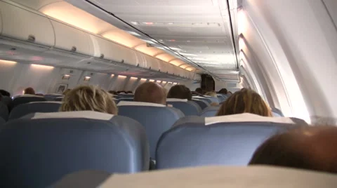 Interior Commercial Plane Stock Footage 908409