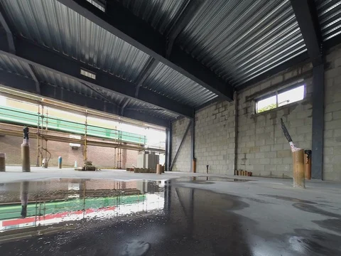 Interior construction building site 360 degree rotation time lapse Stock Footage 85078772