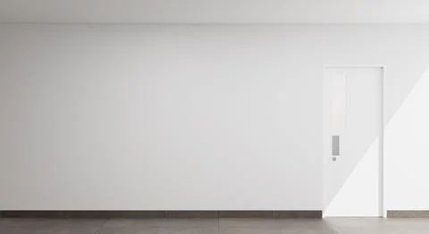 Interior Copy Space Background With Classroom Door 3D Render Illustration Stock Illustration