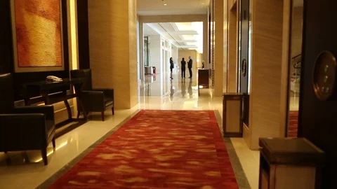 Interior Corridor Hotel 2 Stock Footage 126955076